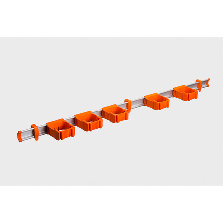 Toolflex 37" Orange Mop, Broom and Squeegee Tool Organizer, 5 Tool Holders 9-5-0